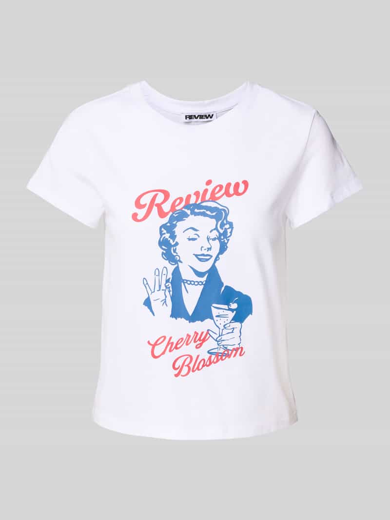 T-shirt met labelprint