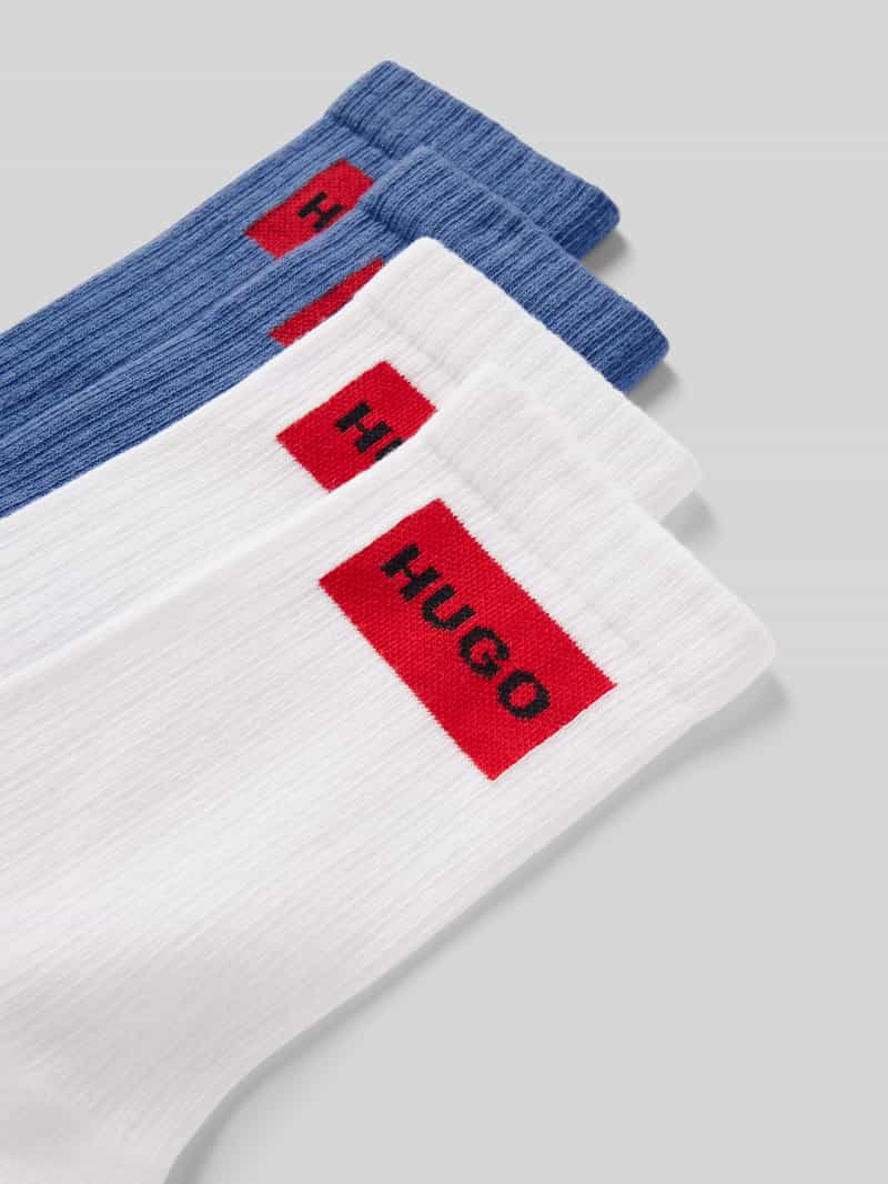 HUGO Sokken met labelstitching in een set van 3 paar
