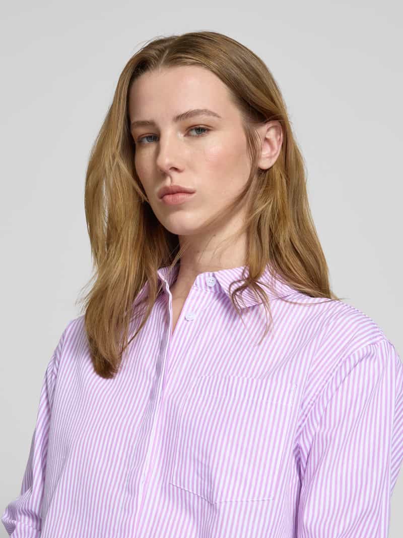 Colourful Rebel Boxy fit blouse met borstzak model 'Aliya'