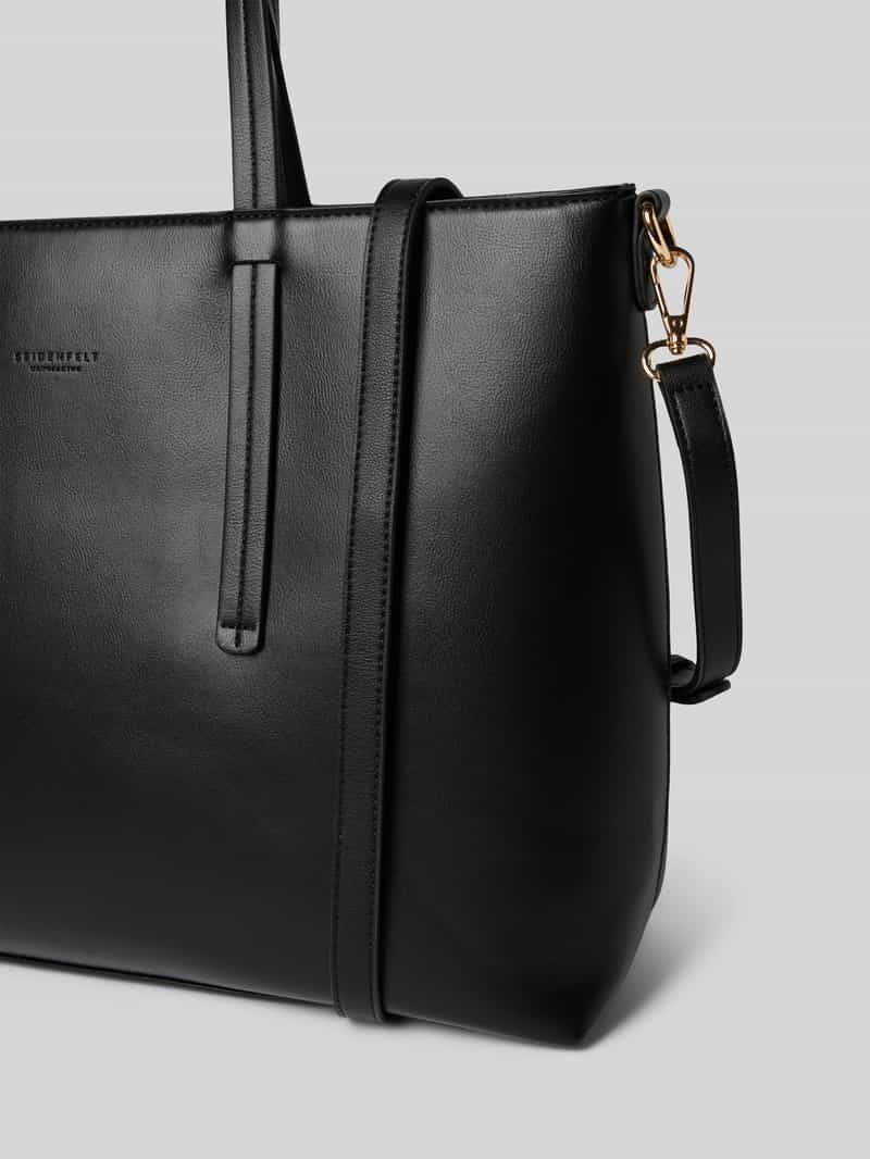 Seidenfelt Shopper in leerlook model 'Eiby'
