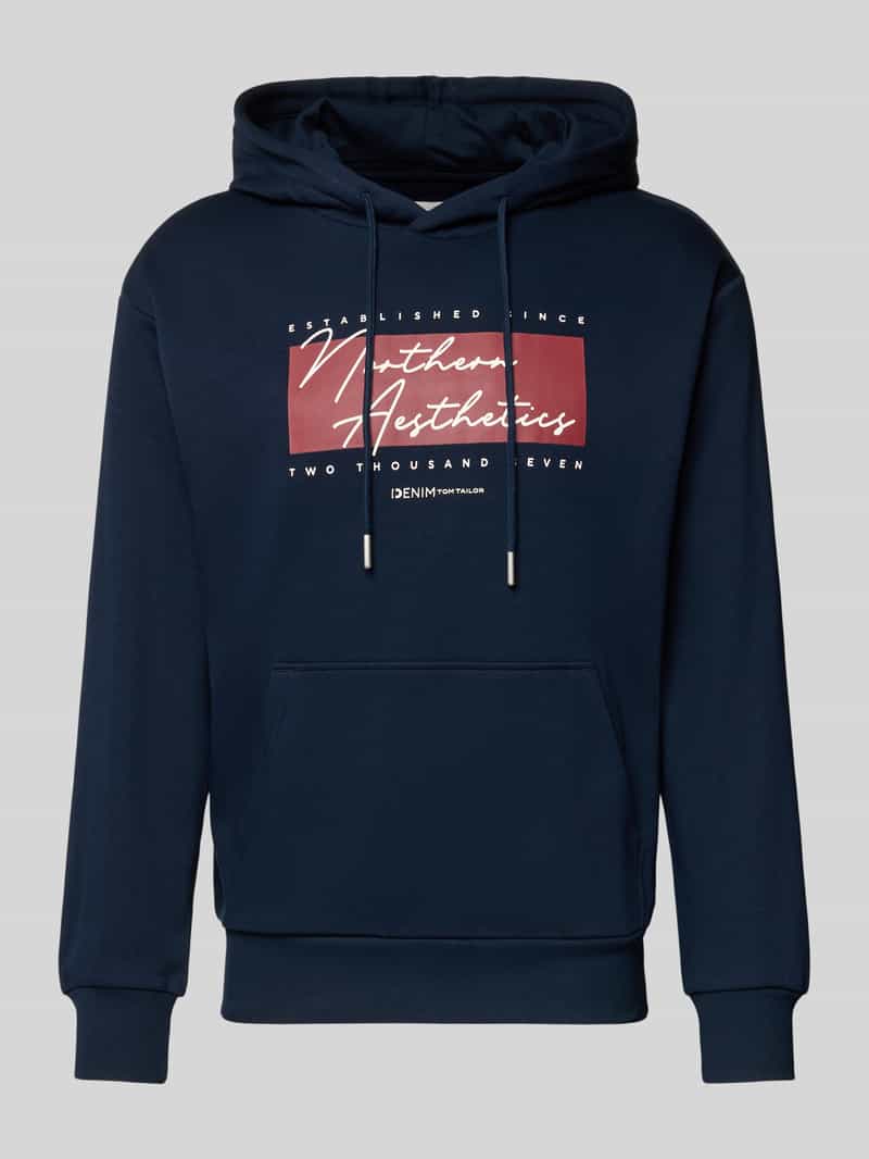 Tom Tailor Denim Regular fit hoodie van katoenmix