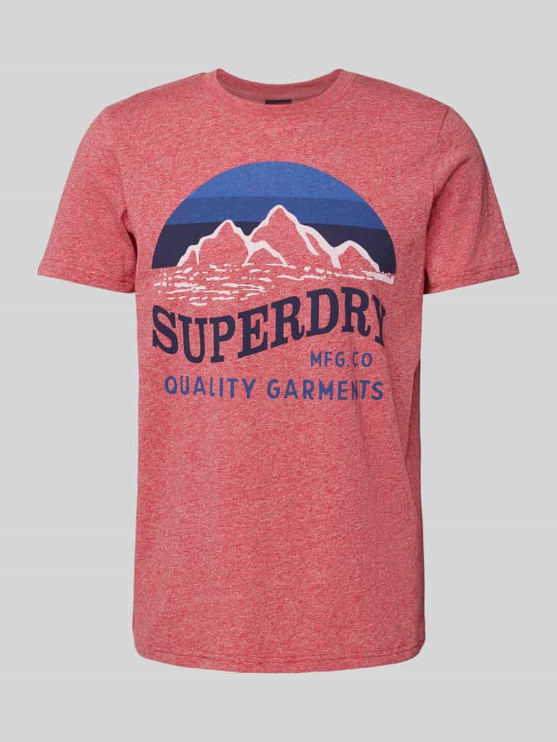 Superdry T-shirt met motief- en labelprint model 'Great Outdoors'
