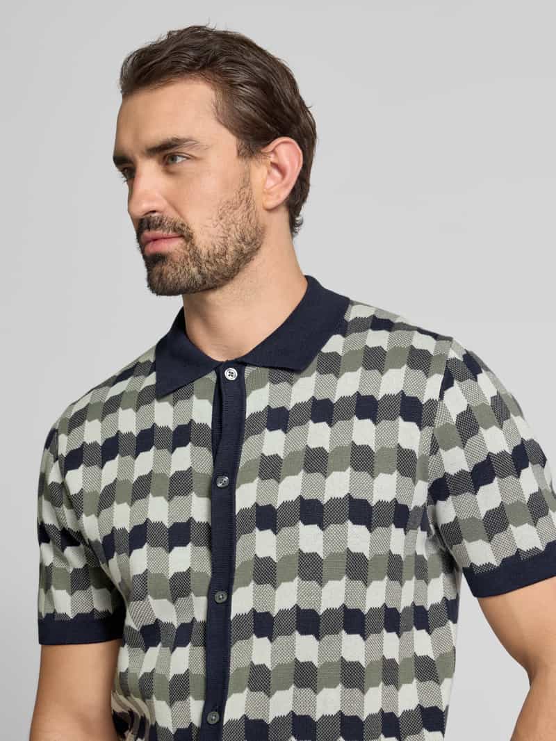 Christian Berg Men Regular fit poloshirt met doorknoopsluiting
