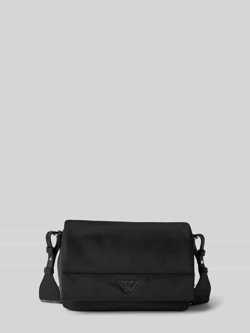 Emporio Armani Handtas met labelapplicatie en schouderband