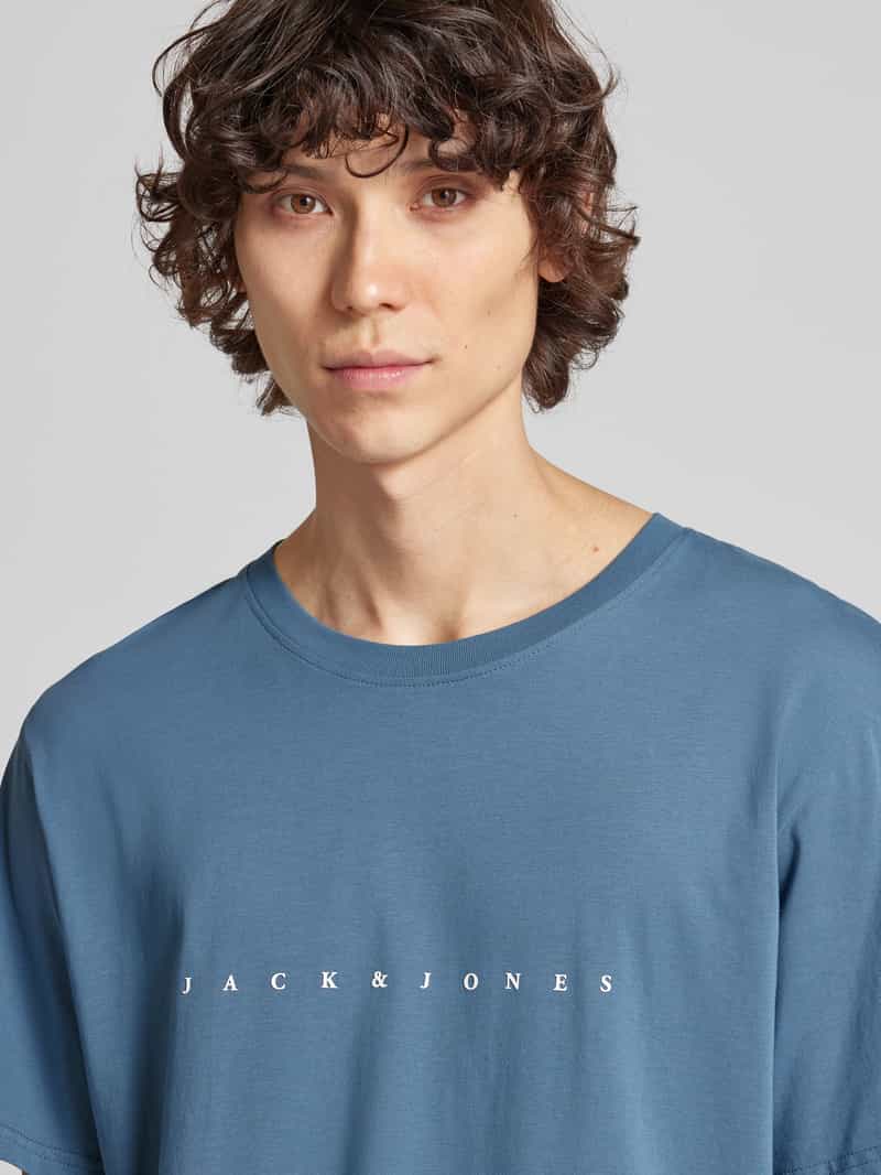jack & jones T-shirt met labelprint model 'STAR'