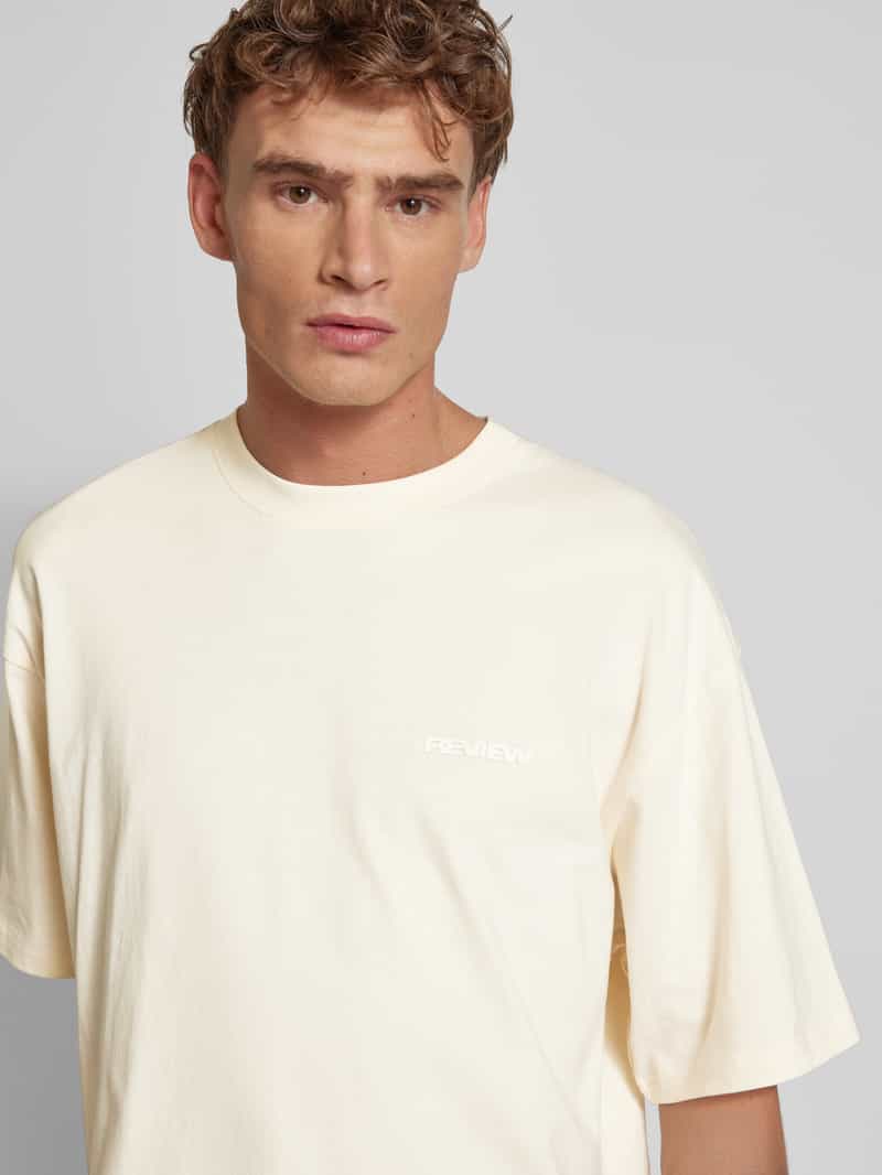 REVIEW Oversized T-shirt met labelprint