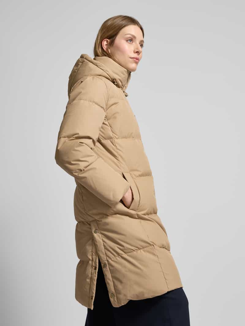 Lauren Ralph Lauren Gewatteerde lange jas met labelbadge