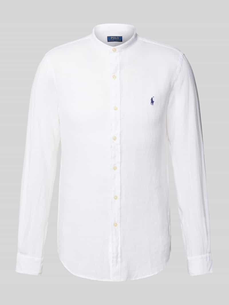 Polo Ralph Lauren Slim fit linnen overhemd met opstaande kraag