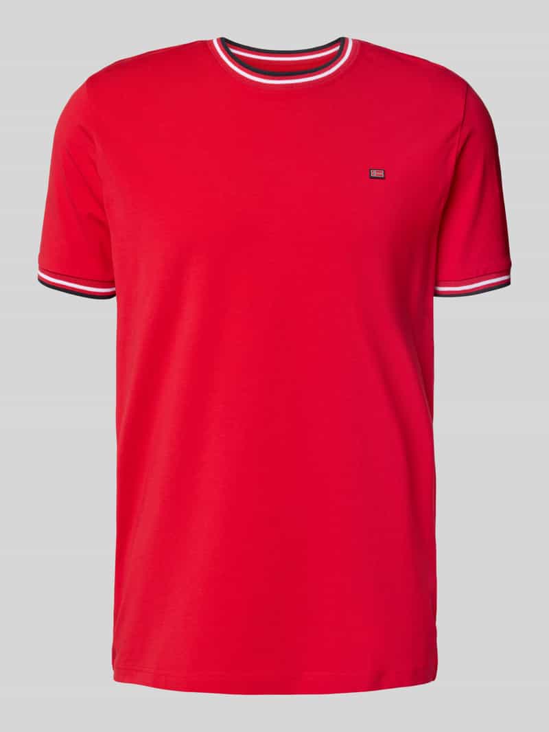 Christian Berg Men T-shirt met ribboorden