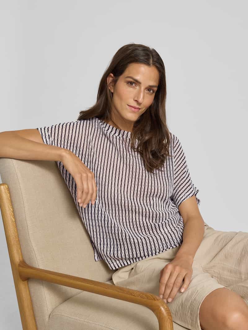 someday. Relaxed fit T-shirt in gebreide look model 'Umila'