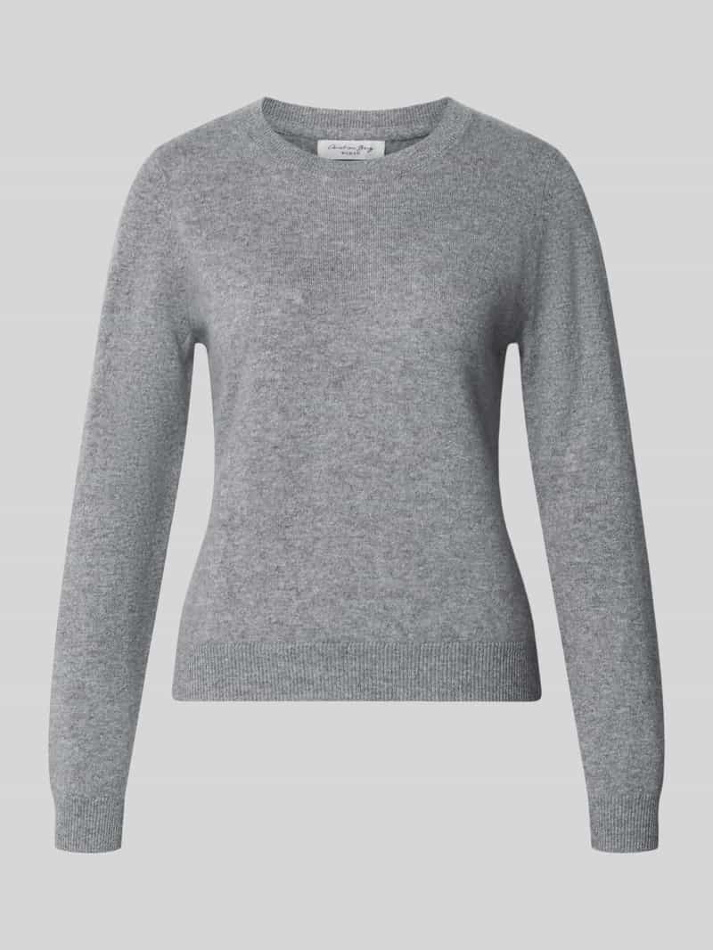 Slim fit gebreide pullover van puur kasjmier