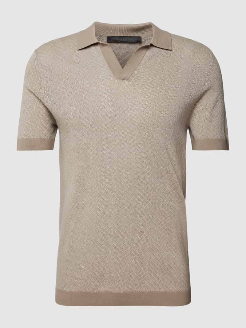 drykorn Slim fit poloshirt met visgraatmotief model 'BRAIAN'