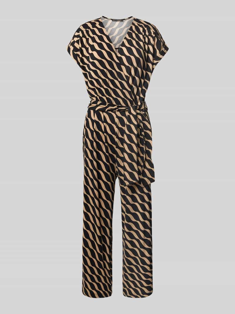 Betty Barclay Jumpsuit met V-hals en strikceintuur