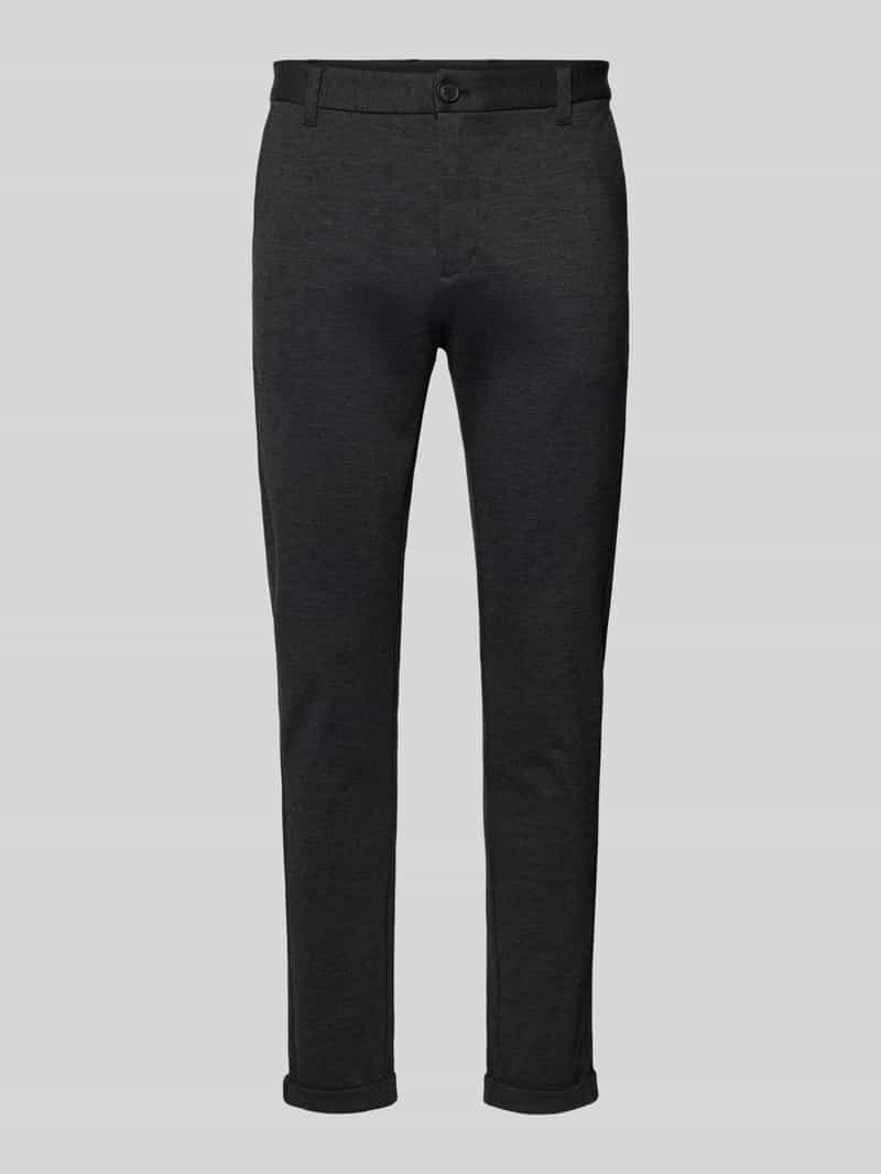 lindbergh Slim fit stoffen broek met verkort model