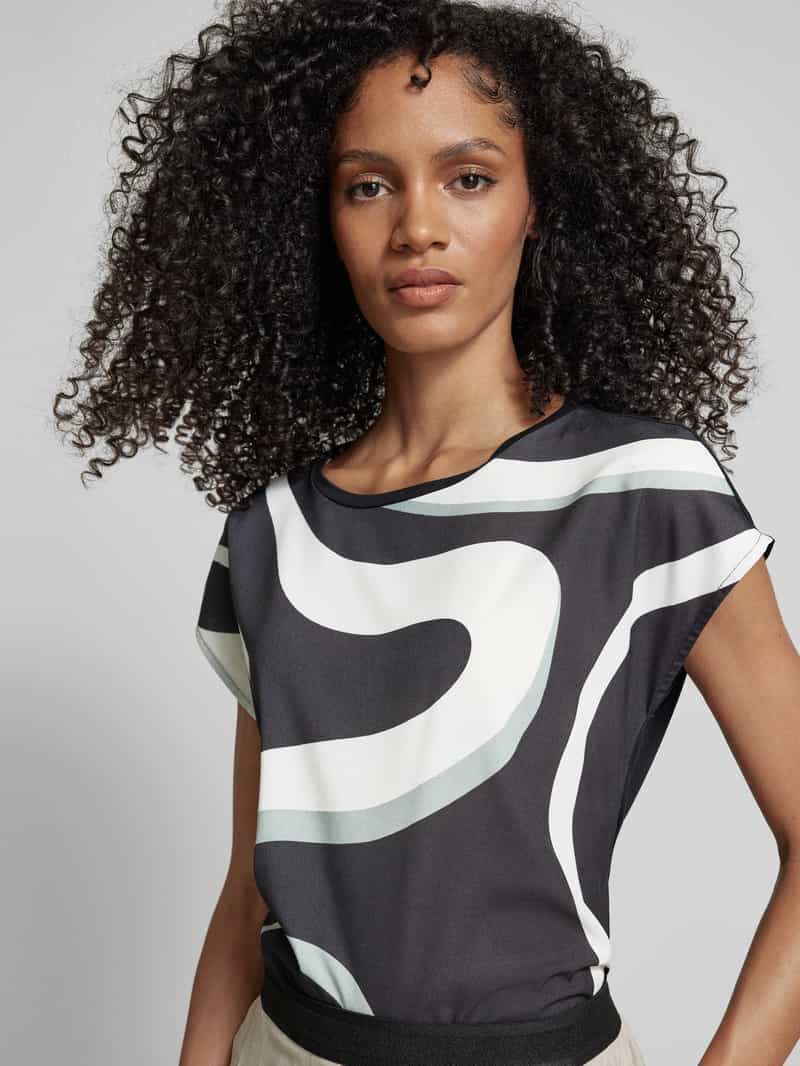 Opus T-shirt met ronde hals model 'Sibert'