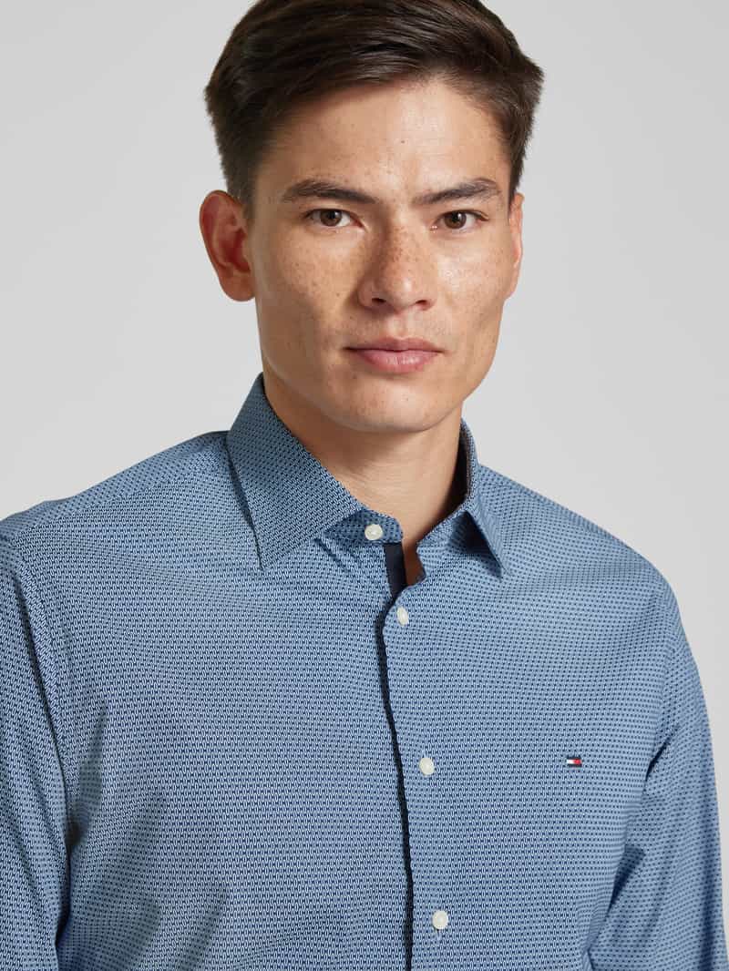 Tommy Hilfiger Regular fit zakelijk overhemd met logostitching