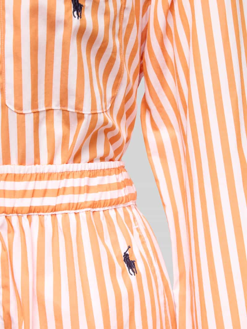 Polo Ralph Lauren Pyjama met logostitching en knoopsluiting
