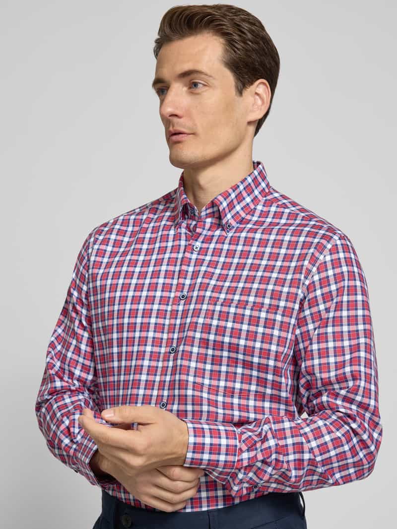 ETERNA REGULAR FIT Regular fit zakelijk overhemd met borstzak
