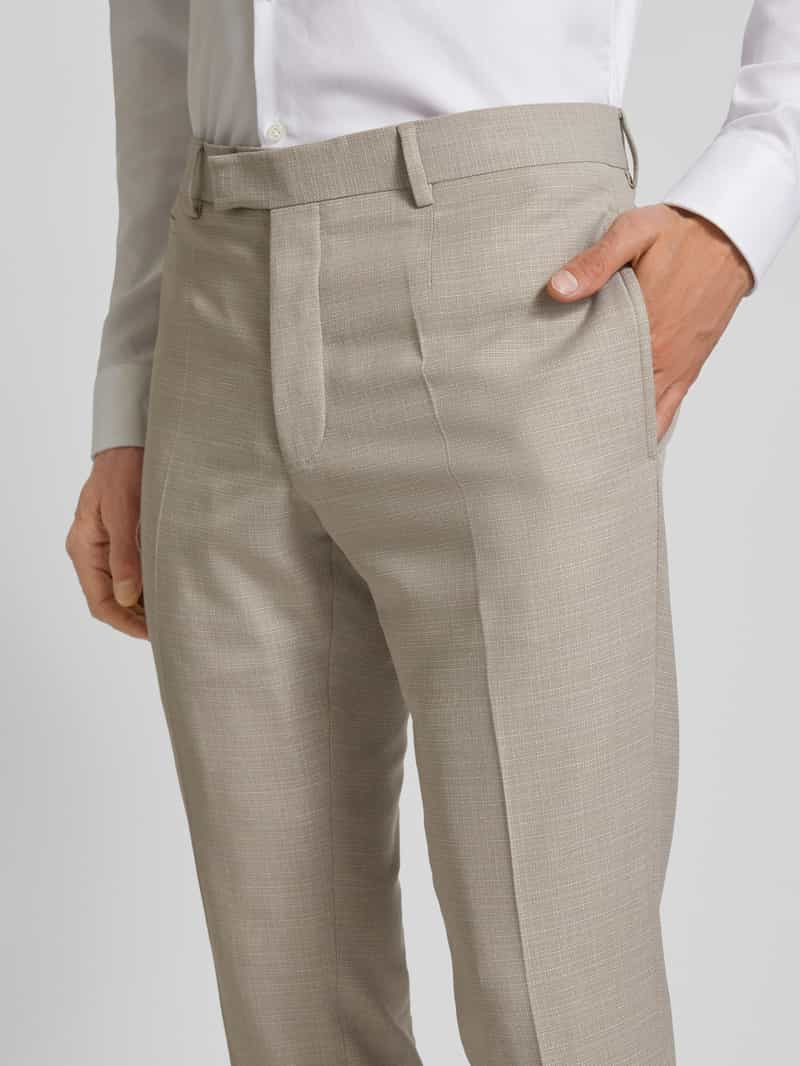 Strellson Slim fit pantalon met persplooien