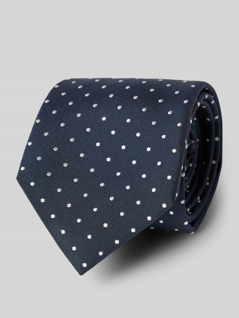 Boss Zijden stropdas met labeldetail