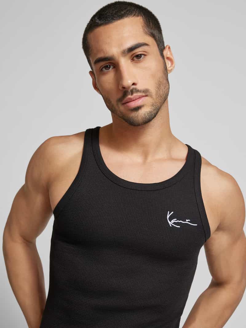 Karl Kani Tanktop met labelstitching in een set van 2 stuks