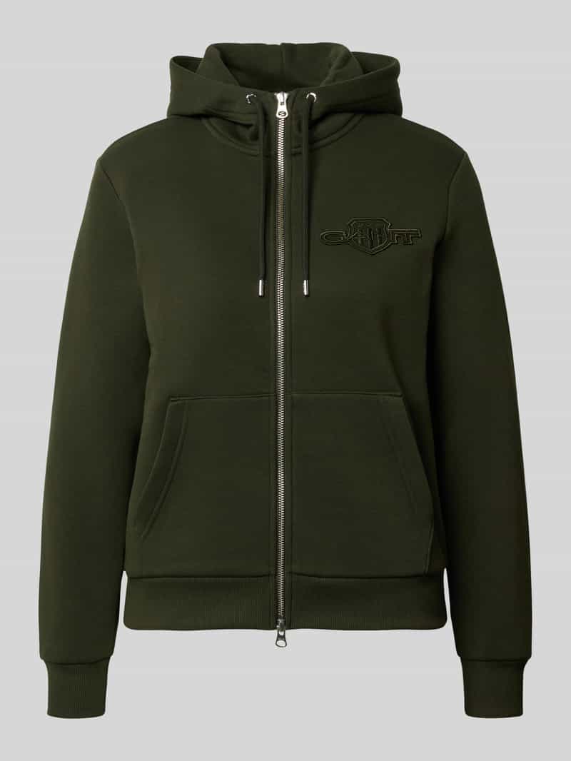 Gant Regular fit sweatjack met tweewegritssluiting