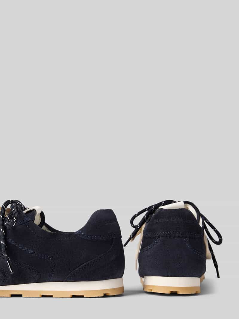 Marc O'Polo Lage sneakers van suèdemix model 'FABIANA 4B'