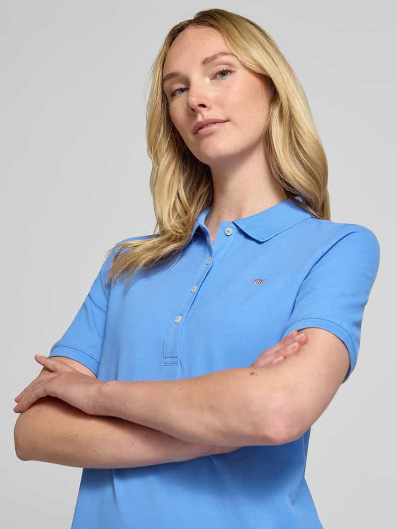 Gant Knielange polojurk met logostitching