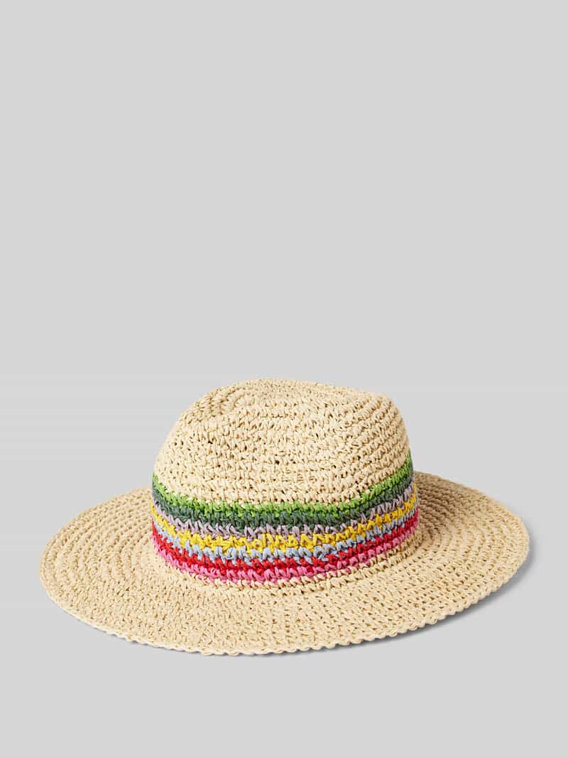 Loevenich Strohoed met streepmotief model 'Fedora'