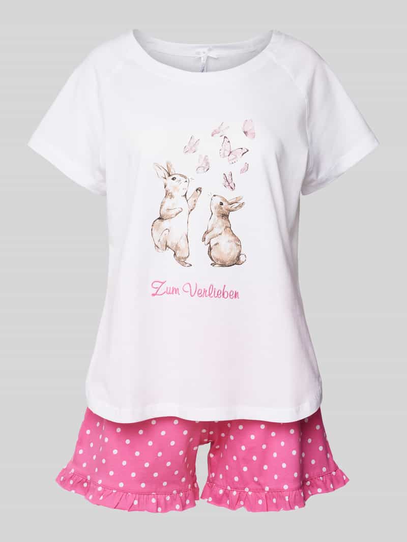 LOUIS & LOUISA Pyjama met statementstitching model 'Zum Verlieben'