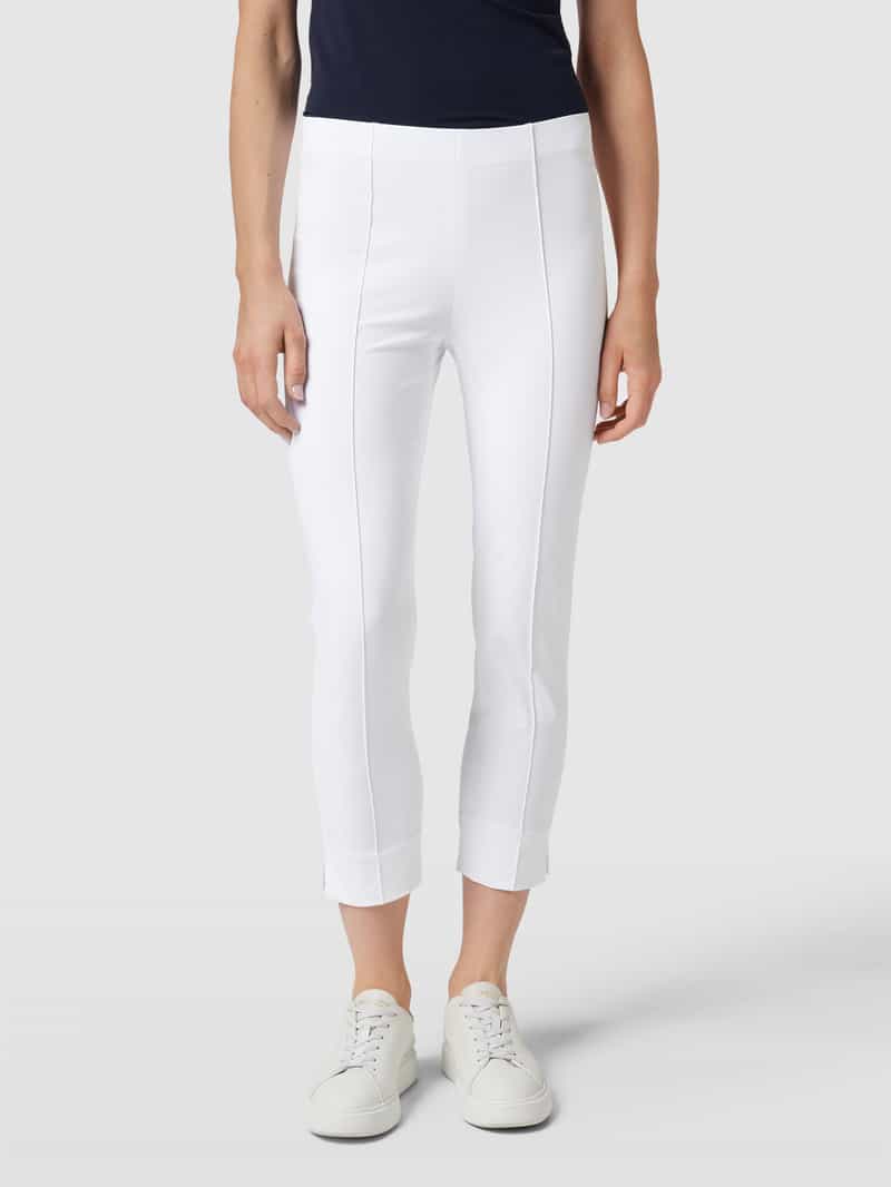 Slim fit capribroek met vaste persplooien SEDUCTIVE