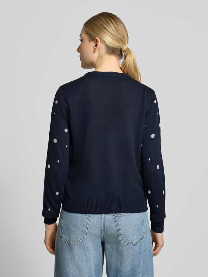 Vero Moda Regular fit pullover met kerstmotief model 'VMFROSTYDEER' donkerblauw, foto 2