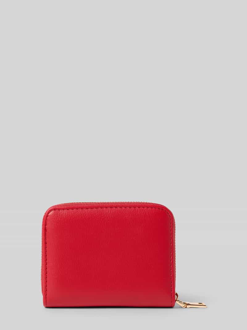 Seidenfelt Portemonnee met labeldetail model 'YLVA'