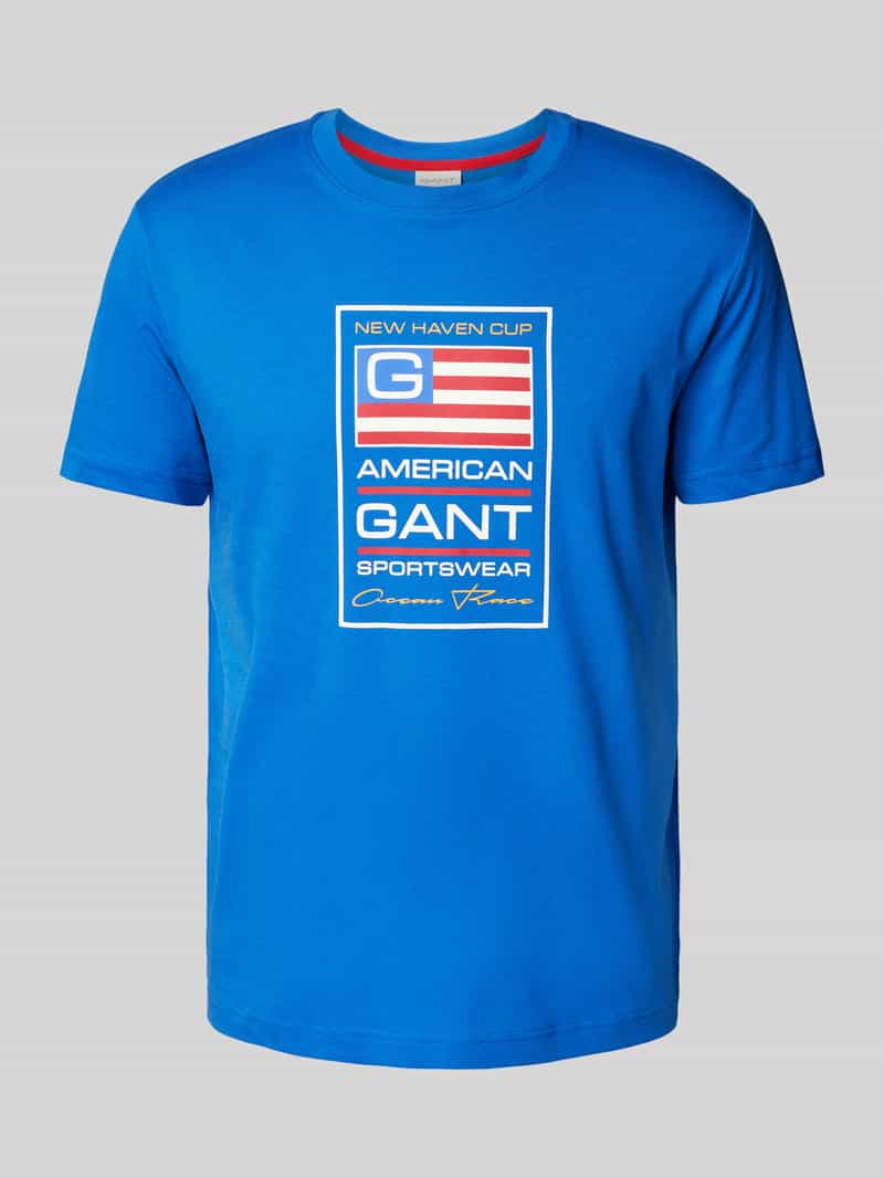 Gant T-shirt met labeldetails