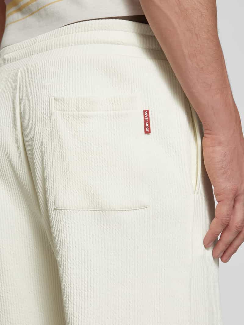 JOOP! JEANS Regular fit korte broek met structuurmotief model 'Ediiz'