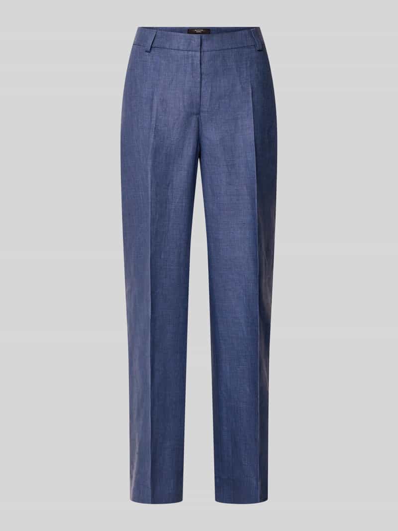 regular fit straight leg pantalon van puur linnen model 'MALIZIA'