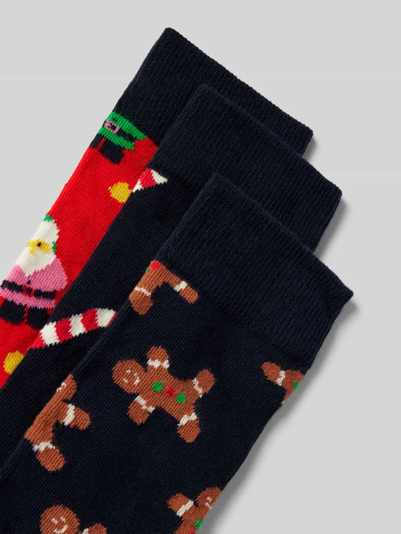 Happy Socks Sokken met motiefdetails in een set van 3 paar