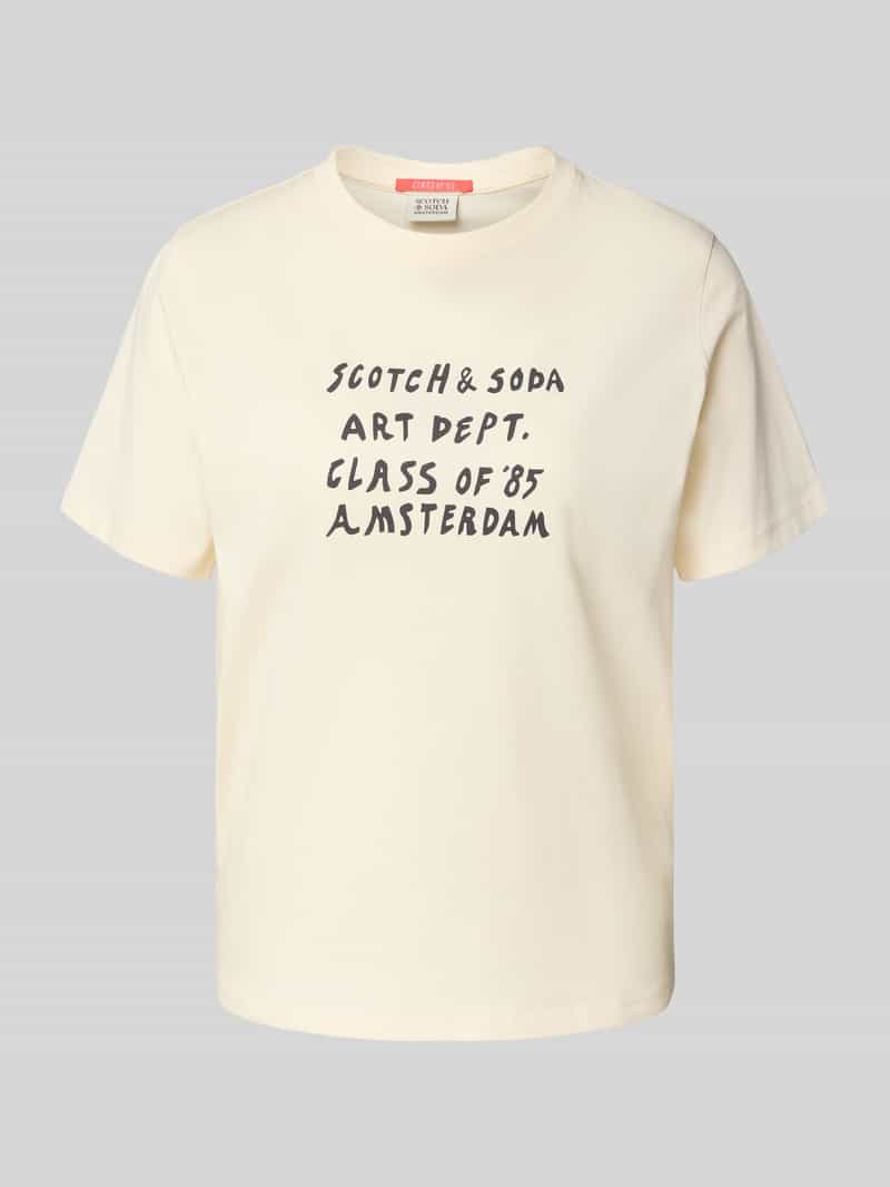 Scotch & Soda Regular fit T-shirt van puur biologisch katoen met logoprint