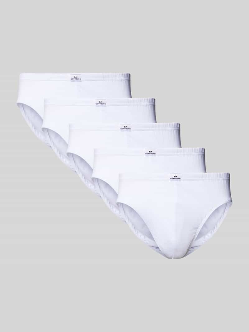 Slip met labeldetail in een set van 5