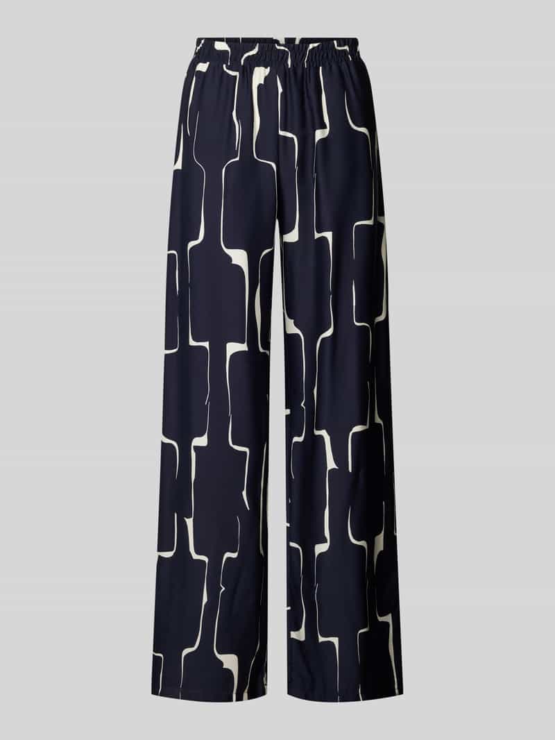 milano italy Wide fit stoffen broek met elastische band