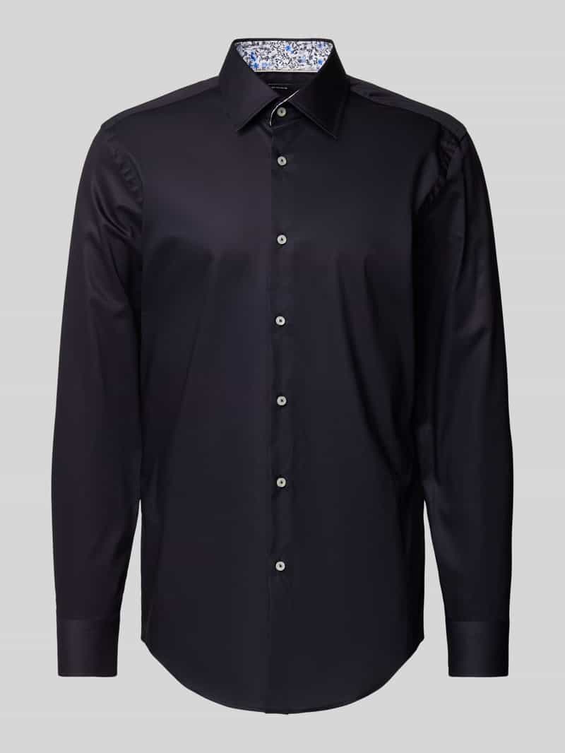 Boss Slim fit zakelijk overhemd met kentkraag model 'Hank'