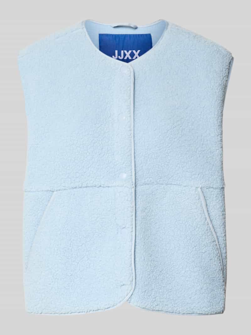 relaxed fit bodywarmer in teddy-look model 'Vera'