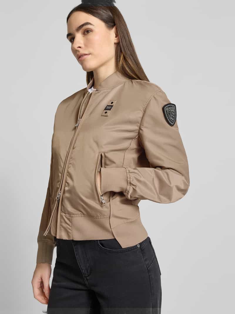 Blauer Usa Bomberjack met ritszakken model 'LAURIE'