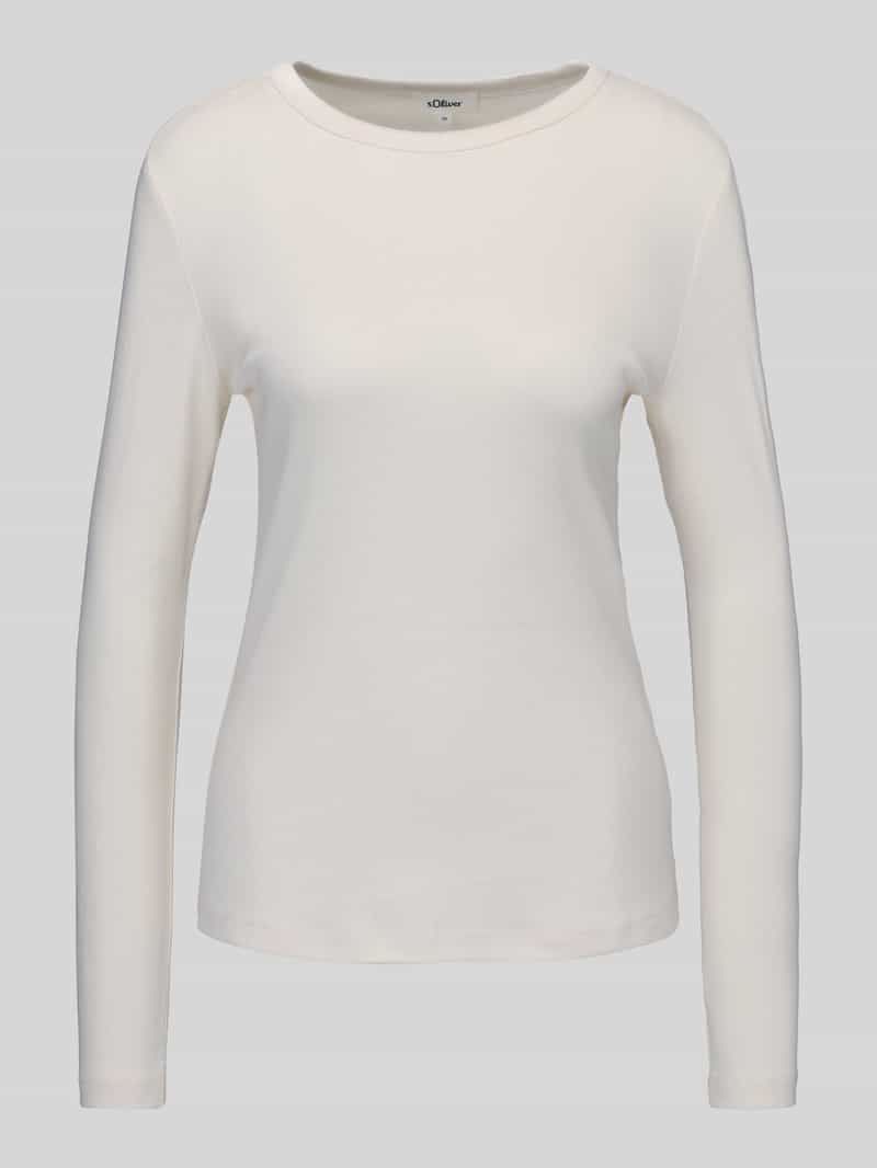 Slim fit shirt met lange mouwen van puur katoen