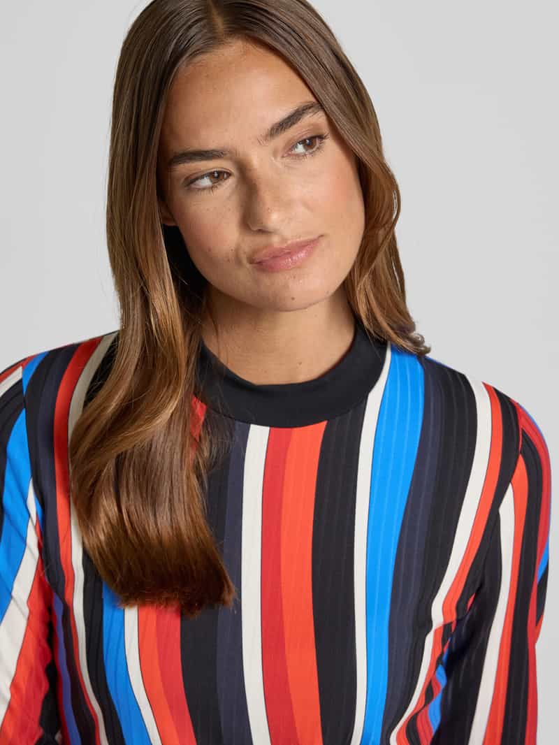Marc Cain Shirt met lange mouwen met elastische ronde hals