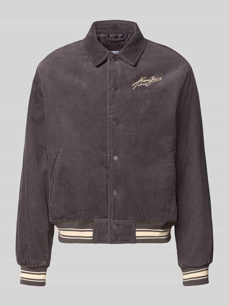 Karl Kani College-jack van corduroy met labelstitching