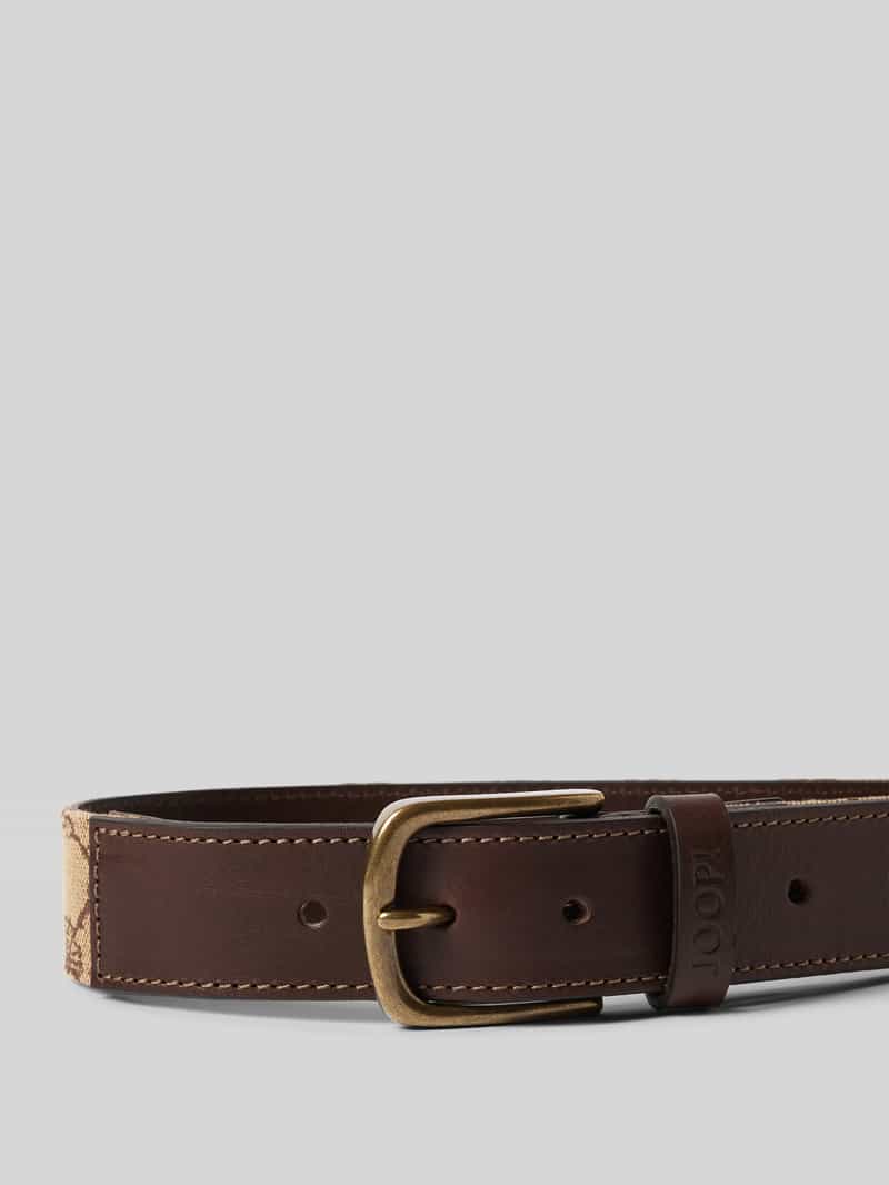JOOP! Collection Leren riem met reliëflogo