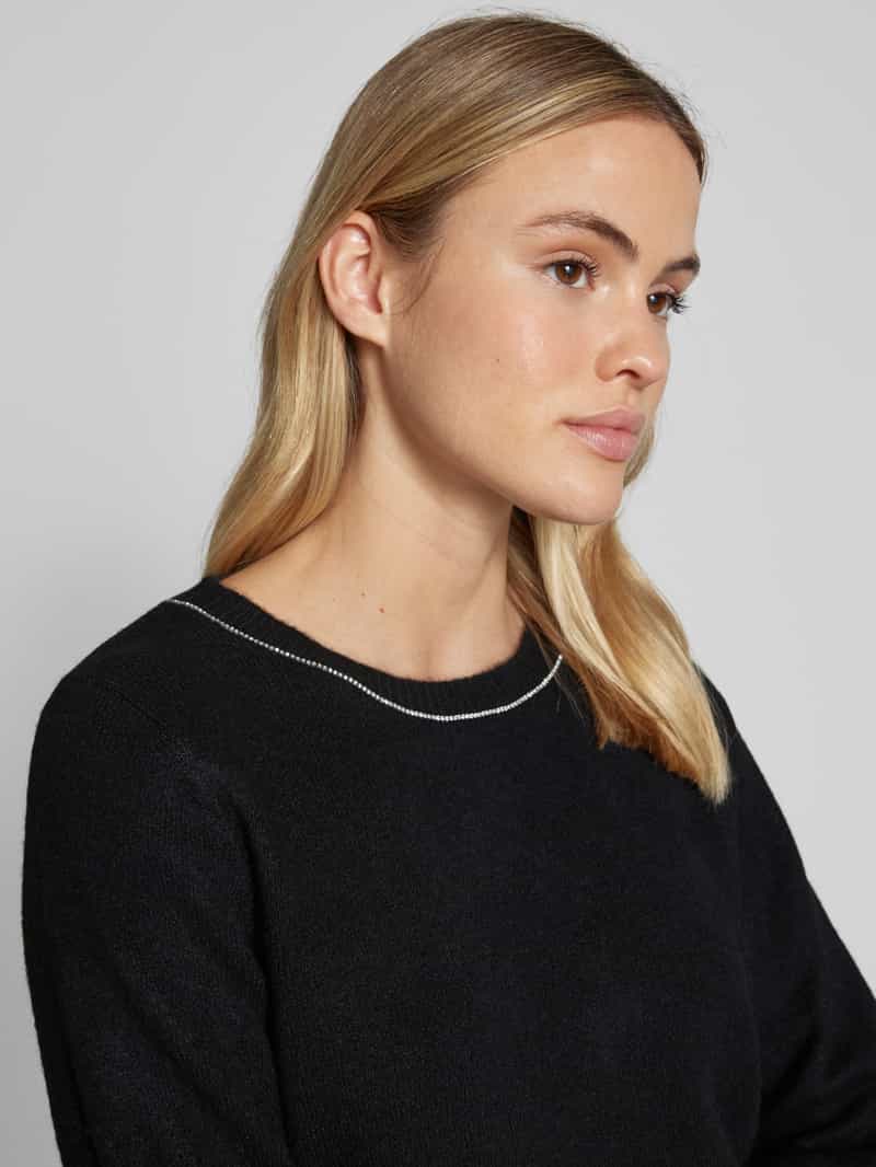Kaffe Gebreide pullover met ribboorden model 'meridith'