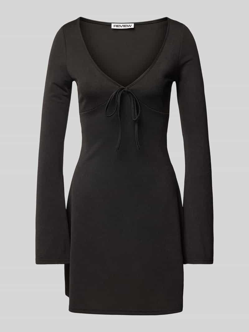 Mini-jurk met V-hals