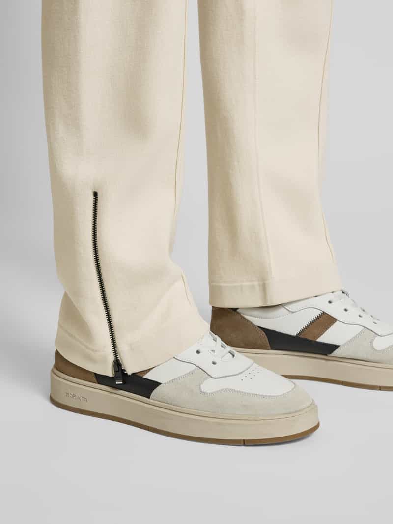 Boss Sweatpants met scheerwol en labeldetail model 'Donetto'